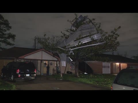 Pasadena residents thankful no one was injured after storms damage home