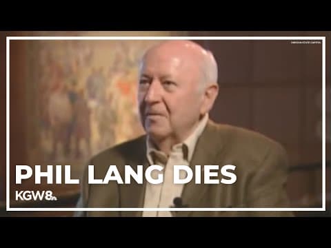 Former Oregon House Speaker Phil Lang dies