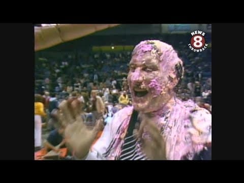 Pies hurled at Ted Leitner at the San Diego Sports Arena in 1980
