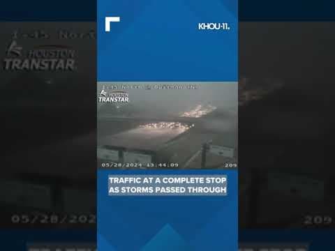 Houston storm: At height of May 28 storm, conditions had I-45 at a standstill #shorts