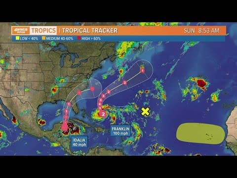Sunday 10am tropical update: Tropical Storm Idalia has formed near the Yucatan