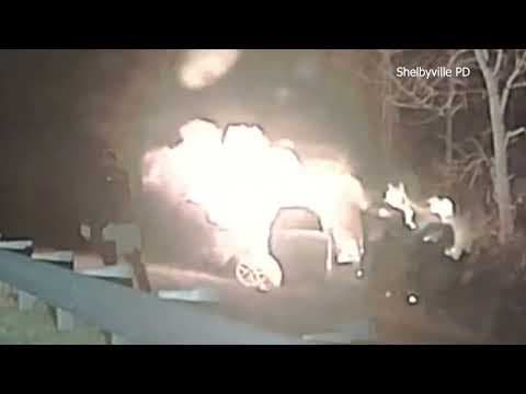 Shelbyville officer credited for 'heroic actions' after rescuing woman from burning car on I-74