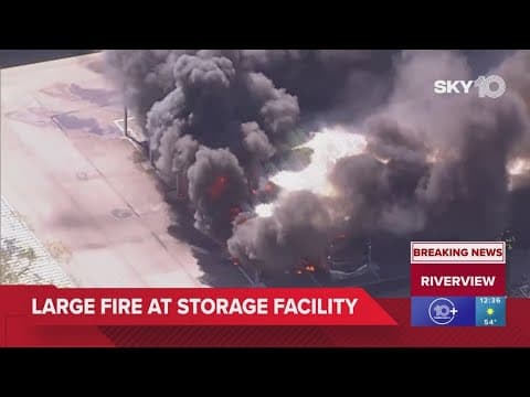Large fire breaks out at CubeSmart storage facility in Riverview