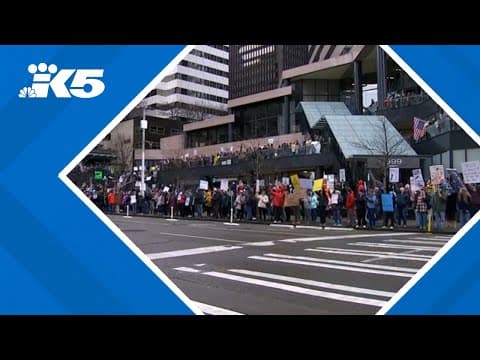 Seattle rallies join 50501 protests to reject Trump policies and Musk influence