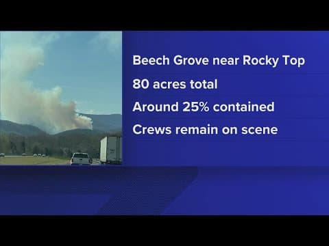 Crews responding to 80-acre brush fire reported in Anderson Co. near Beech Grove Lane