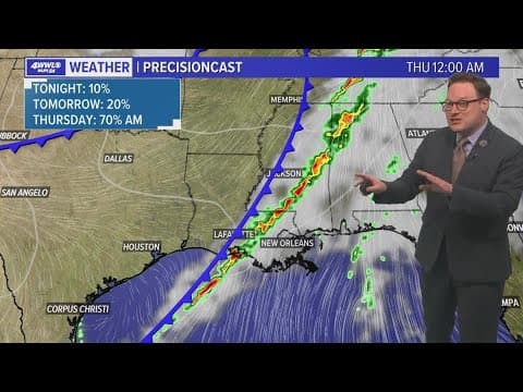 Weather: Warm and humid Wednesday, early Thursday cold front