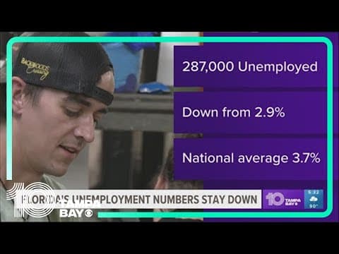 Florida's unemployment number remains near historic low