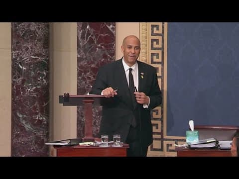 Cory Booker breaks the record for longest Senate speech