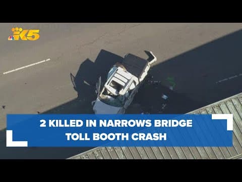 2 killed in crash at Tacoma Narrows Bridge toll booths