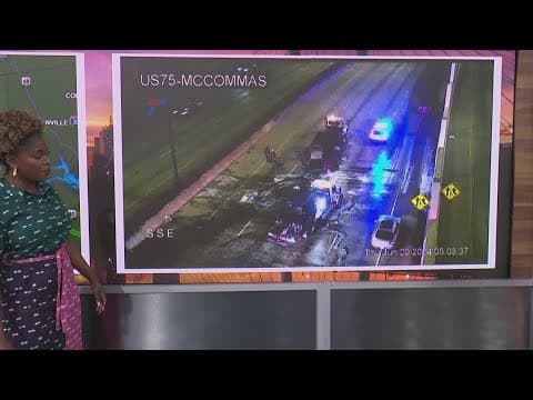 DFW Traffic: Vehicle fire closes US 75 and I-35