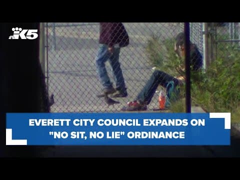 Everett City Council votes to expand controversial 'no sit, no lie' ordinance