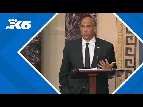 Sen. Booker drawing attention to Trump actions