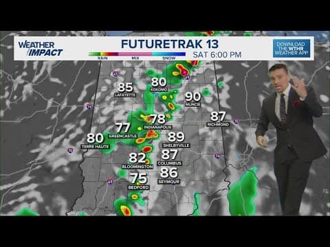 Scattered severe storms are possible Saturday across Indiana as a cold front hits tropical air