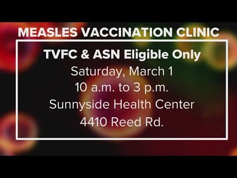 Houston hosting free vaccine clinic on Saturday for TVFC and ASN-eligible people