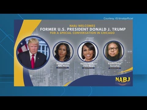 Former President Donald Trump is expected to speak at the National Association of Black Journalists