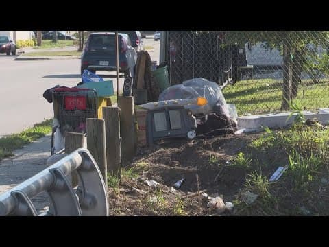 City of Houston: Trash along Yale Street is result of homeless encampment