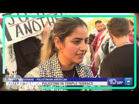 Demonstrators at Tampa rally worry over innocent Palestinian civilians getting further caught in cro