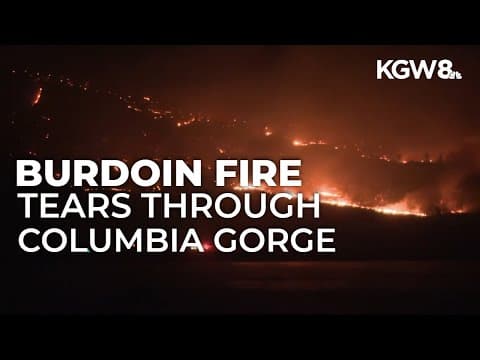 Wildfire on north side of Columbia River Gorge explodes to over 2,000 acres