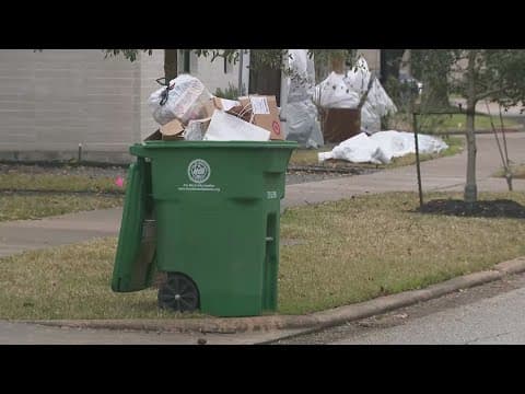 When can some Houstonians expect to have their recycling bins picked up following delays?