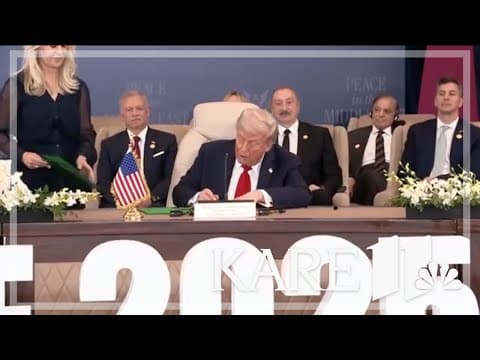 Trump signs peace deal, hostages released