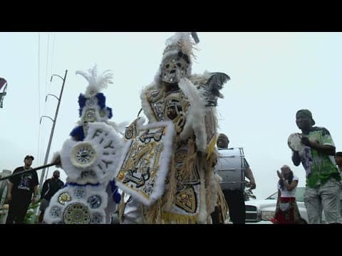 Downtown Super Sunday with Black Masking Indians rolls in New Orleans