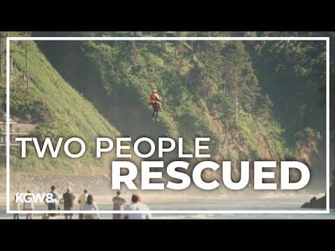 Two people stranded at Proposal Rock rescued by Coast Guard