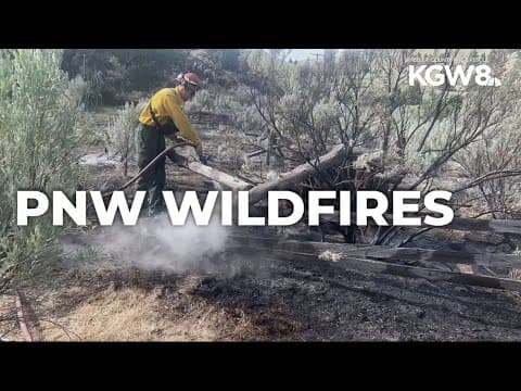 Wildfires in central Oregon, Washington still burning