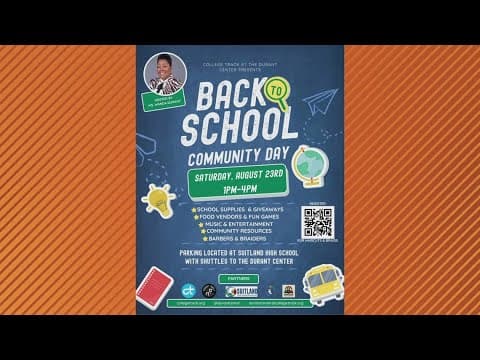 Back to school community day hosted by Durant family in Suitland Saturday