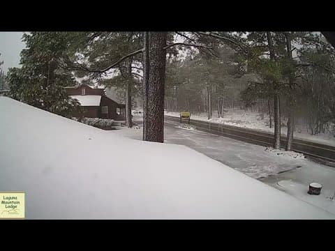 Storm moves through San Diego County | Mount Laguna snow and flooding