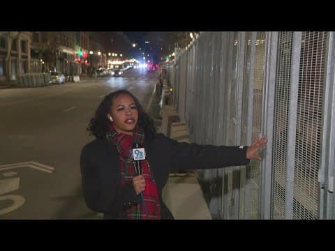 Tall barriers set up outside Capital One Arena ahead of inaugural rally, parade