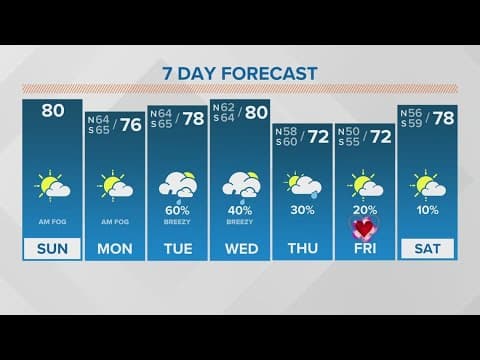 New Orleans Weather: Dense Fog in the morning, warm temperatures through Sunday
