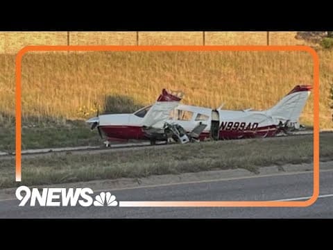 Plane crash-landed on road in Colorado Springs