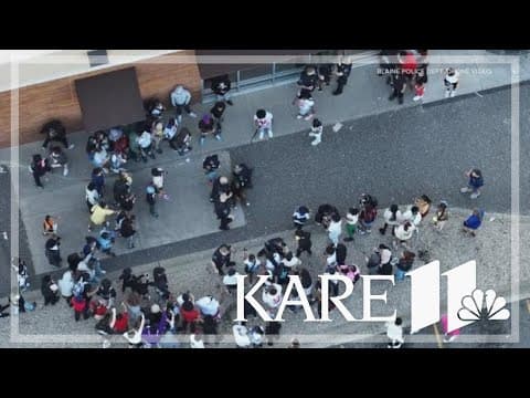RAW VIDEO: Fights outside Northtown Mall caught on police drone camera