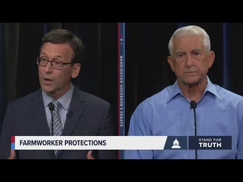 Washington governor's debate: Ferguson, Reichert on farmworker protections