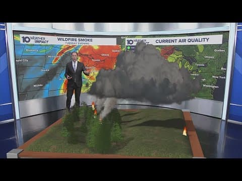 Wildfires in parts of Canada causing hazy skies in Ohio