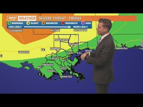 New Orleans Weather: Getting warmer quickly; severe chance Friday