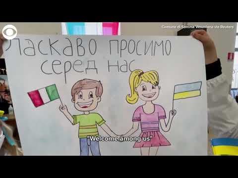 School in Italy gives warm welcome to Ukrainian children