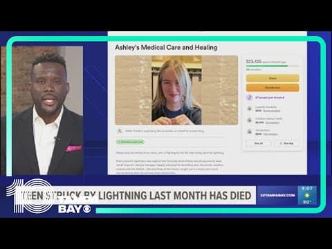 Teen passes away after being struck by lightning over a month ago