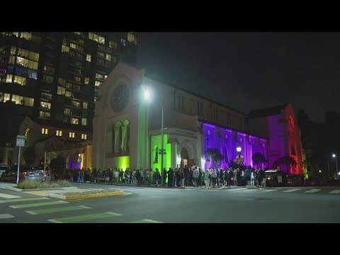 'Beautiful patchwork of our community' | Cathedral shines rainbow lights ahead of San Diego Pride