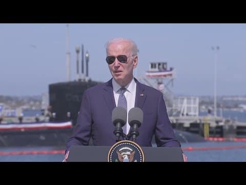 President Biden, prime ministers of Australia, United Kingdom speak at Naval Base Point Loma