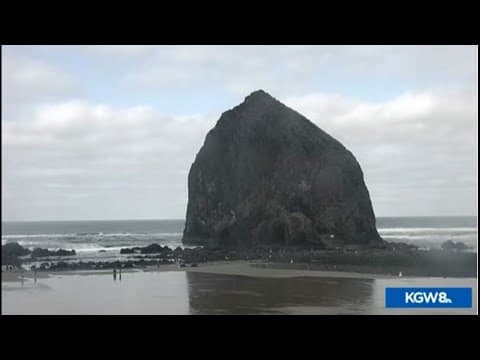 Live look: Cannon Beach on a sunny day at the Oregon Coast