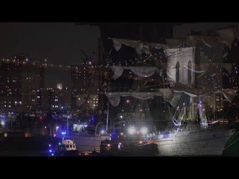 Witness describes Mexican navy training ship hitting Brooklyn Bridge