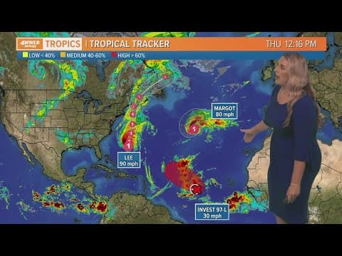 Thursday noon tropical update: Lee weakens to cat 1 over Bermuda