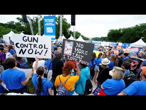 Thousands rally for gun reform after surge in mass shootings