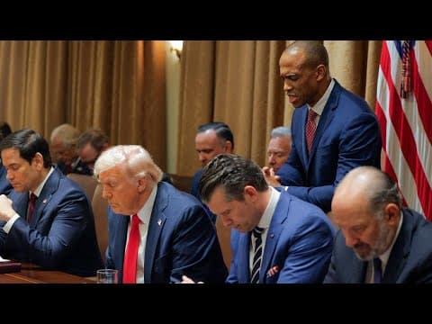 Donald Trump starts first Cabinet meeting with opening prayer from Scott Turner