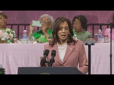 Vice President Kamala Harris unveils national requirement for maternal health at AKA 71st Boule
