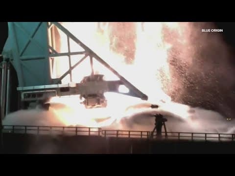 Liftoff: Blue Origin launches 30-story rocket