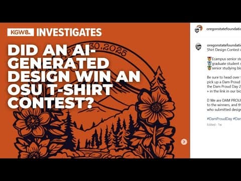 Did an AI-generated design win an Oregon State University T-shirt contest?