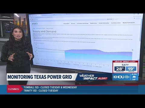 Monitoring the Texas power grid as snow blasts Southeast Texas