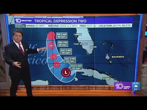 Tracking the Tropics | Tropical Depression Two develops off Florida coast